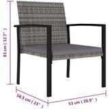  7-dijelni vrtni blagovaonski set od poliratana sivi | shoptok.hr