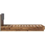  Okvir kreveta s uzglavljem s uzglavljem Staro drvo 80 x 200 cm | Eponuda.com