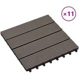 Pločice za decking 11 pcs Tamno smeđa 30 x 30 cm | Eponuda.com