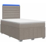  LED okvir za krevet s madracem Sivosmeđa 120 x 190 cm Tkanina - Sivosmeđa 120 x 190 cm Dizajn linija | shoptok.hr