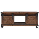 Maison Chic Klubska mizica - kavna mizica - Nizka mizica trden les jelke 91x51x38 cm rjave barve, (21752440) Cene