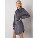 Fashion Hunters Graphite dress with buttons | shoptok.hr