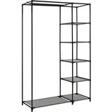 vidaXL zložljiva garderobna omara blago 110x45x175 cm siva | Shoptok.si