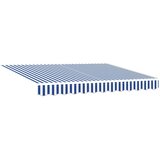  Skrovita tenda Plava i bijela 250 x 200 cm Poliester i metal - Plava i bijela (bijeli okvir) 2 5 x 2 m Električna | shoptok.hr
