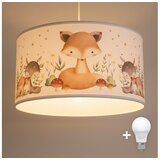  Brilagi - LED dečiji luster na sajli BOBO 1xE27/10W/230V Ø 35 cm beli/sa motivom životinja | Eponuda.com