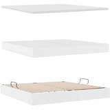 Krevet s madracem i skladištem Bijelo 200 x 200 cm Lažna koža | Eponuda.com