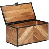  The Living Store Škatla za shranjevanje 60x30x30cm trden akacijev les in železo - Škatla Za Shranjevanje, (21453457) | Shoptok.si
