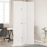vidaXL Paravan 3-delni bel trden les pavlovnije | Shoptok.si