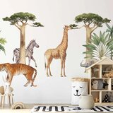  Foto tapeta - Jungle Animals on White Background Made With Watercolour Technique 150x105 Vodootporna | shoptok.hr