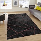  Tepih sa gumenom podlogom 140x220cm - crni trouglovi ii, TG-3076 Cene