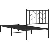 vidaXL Metalni okvir za krevet s uzglavljem crni 80x200 cm | shoptok.hr
