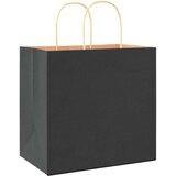  Papirnate vrećice 250 kom s ručkama crne 26x17x25 cm | shoptok.hr