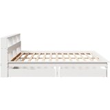 Krevet s regalom z knjige bez madraca bijeli 180x200cm borovina | Eponuda.com