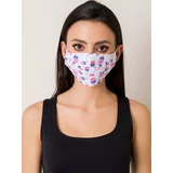 Fashion Hunters White cotton protective mask with an imprint