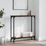  Konzolni stol smeđa boja hrasta 75x22,5x75 cm konstruirano drvo | shoptok.hr