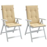 vidaXL Jastuci za stolice 2 kom prošarano bež 120x50x4 cm od tkanine | shoptok.hr
