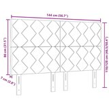 vidaXL Vzglavje dizajn diamantskih blokov temno sivo 140 cm tkanina | Shoptok.si