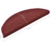  Prostirke za stepenice 15 kom 56x17x3 cm bordo poluokrugle | shoptok.hr