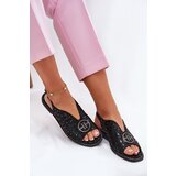 S. BARSKI Leather Sandals On Flat Heel With Decoration S.Barski | Shoptok.si