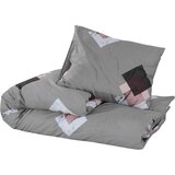  Set posteljine za poplun sivi 140 x 200 cm pamučni200x200 | shoptok.hr