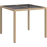  Stol za vrt Bež 90 x 90 x 75 cm poliratan | Eponuda.com