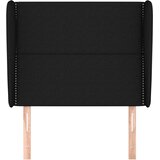  Uzglavlje s ušima crno 93x23x118/128 cm od tkanine | Eponuda.com