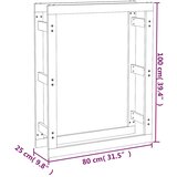 Stalak za drva za ogrjev boja meda 80 x 25 x 100 cm od borovine | Eponuda.com