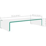  Stalak za TV /Monitor Prozirno Staklo 70x30x13 cm | shoptok.hr