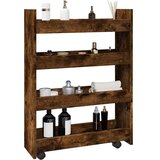 Uska kolica za pohranu s 4 razine boja hrasta konstruirano drvo | shoptok.hr