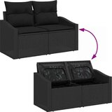  Vrtna sedežna garnitura z blazino s shranjevanjem 8 pcs Črna, (5000133554) | Shoptok.si