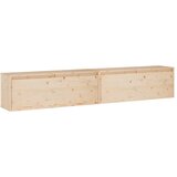 vidaXL Stenska omarica 2 kosa 100x30x35 cm trdna borovina, (20601424) | Shoptok.si