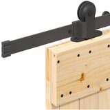 vidaXL Drsna vrata s kompletom vodil 95x210 cm trdna borovina | Shoptok.si