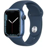 Regular-Apple Watch Series 7 GPS, 41mm Blue Aluminium Case with Abyss Blue Sport Band