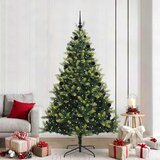  Umjetno savitljivo božićno drvce s 300 LED dioda Zelena 210 cm | Eponuda.com