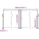  Bočna tenda na uvlačenje bež 140x1200 cm | shoptok.hr