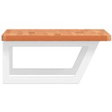  Zidna polica za umivaonik od čelika i masivne bukovine Smeđa 50 x 50 x 2.5 cm | Shoptok.si