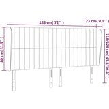 Uzglavlje s ušima plavi 183x23x118/128 cm od tkanine | shoptok.hr