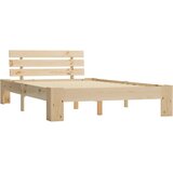 Maison Chic Posteljni okvir - Dvoposteljna postelja - Zakonska postelja z vzglavjem 140x200 cm trdna borovina-J15583, (21768784) | Shoptok.si