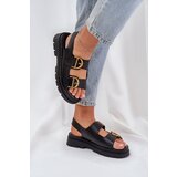 PS1 Eco Leather Sandals With Buckles Black Vulinea | Shoptok.si