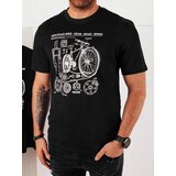 DStreet Koszulka męska z nadrukiem czarna | Shoptok.si