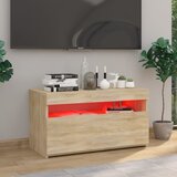 TV ormarić s LED svjetlima boja hrasta sonome 75 x 35 x 40 cm | shoptok.hr