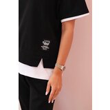 Kesi Włoski Women's butter set with short sleeves and pants black | shoptok.hr