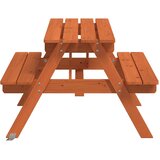  Stol za piknik za 4 djece s otvorom za suncobran od jelovine | shoptok.hr