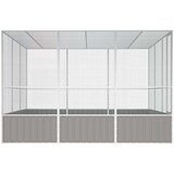  Kavez za ptice sivi 302,5x324,5x211,5 cm od pocinčanog čelika | shoptok.hr