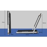  Tekalna steza 1-12 km/h, LED zaslon, do 120 kg - srebrne barve | Shoptok.si