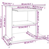 vidaXL Stol za računalo boja hrasta 80 x 50 x 75 cm konstruirano drvo | shoptok.hr