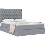 Krevet s od storage Svijetlo siva 140 x 190 cm Lažna koža | shoptok.hr
