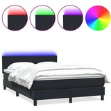 Box spring postelja z vzmetnico črna 160x210 cm žamet, (22053495) | Shoptok.si