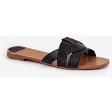 Boto Flat Women's Slippers With Intertwining Straps Black Selaenor | shoptok.hr