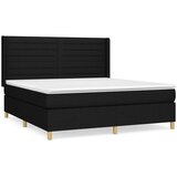  s oprugama i madracem crni 160x200 cm od tkanine | shoptok.hr